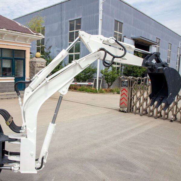 4WD Backhoe Loader for farm and road maintenance.