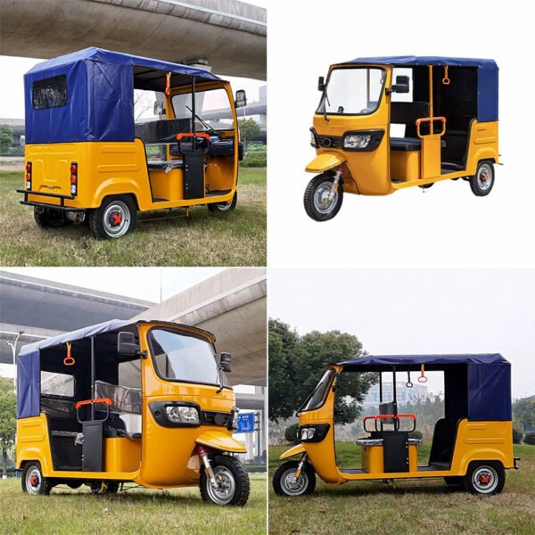 Gasoline passenger trike, a family three-wheeler.